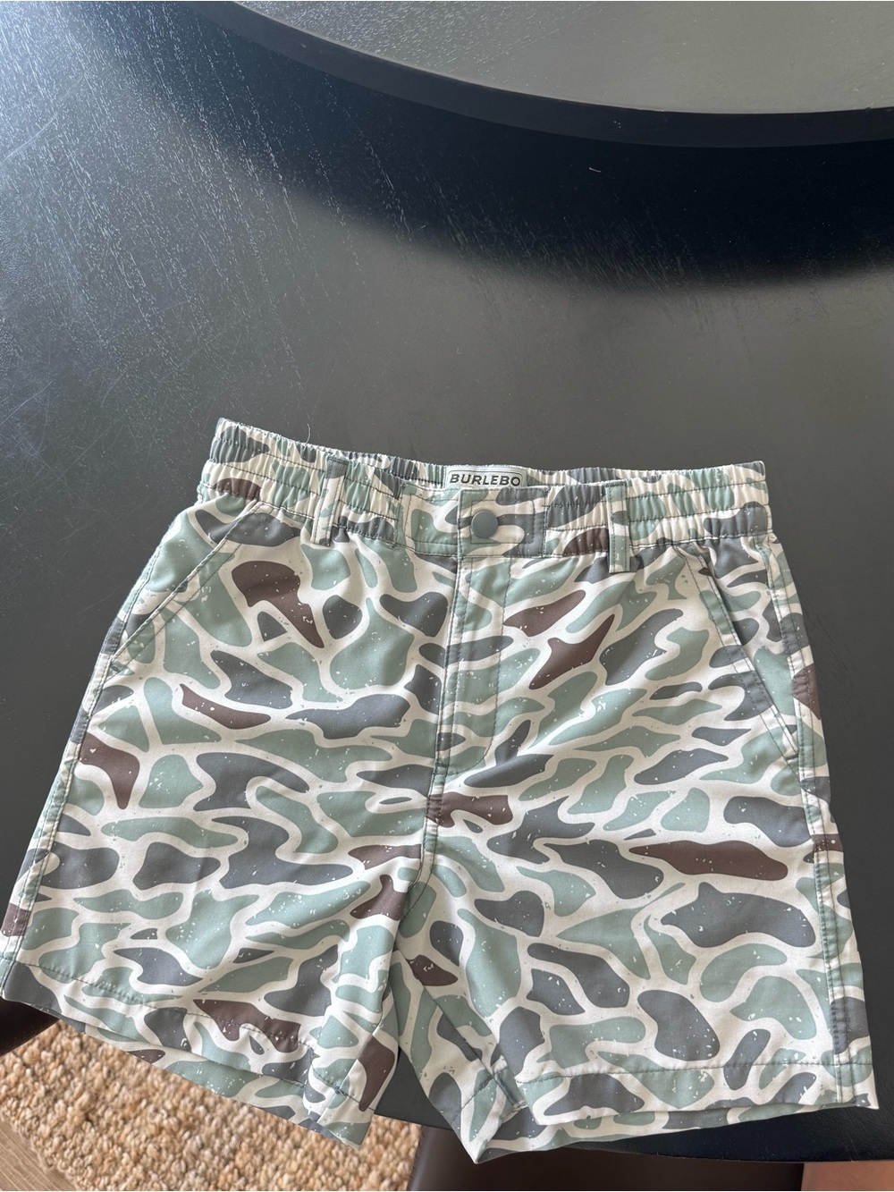 BURLEBO Camo  Shorts — Green, Brown & Gray